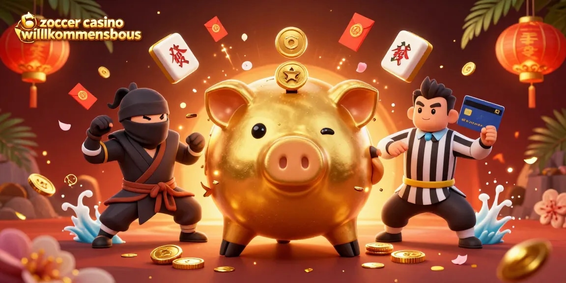 Erleben Sie den Zoccer Casino Willkommensbonus durch ein aufregendes, dynamisches Glücksspiel-Szenario.