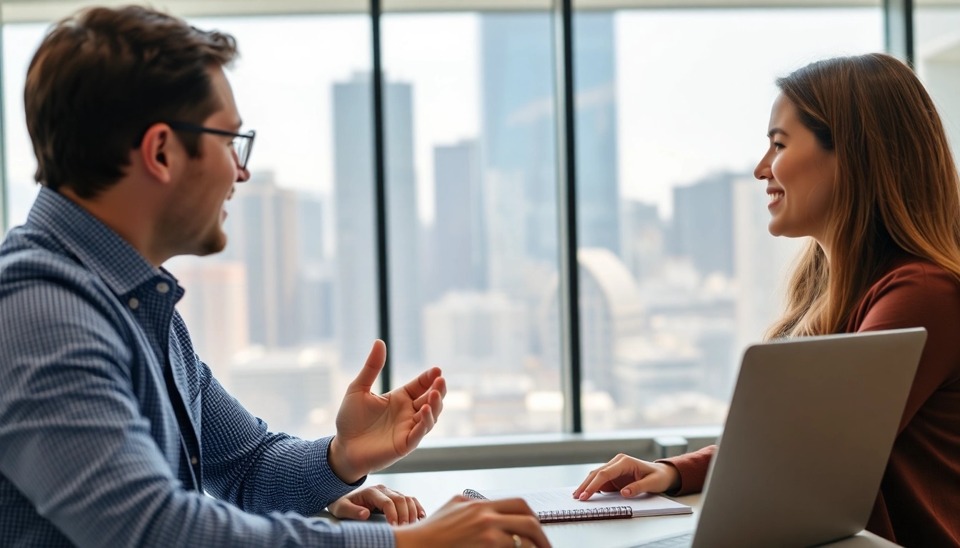 Professioneller Headhunter Schweiz berät Kandidaten über Karriereoptionen.