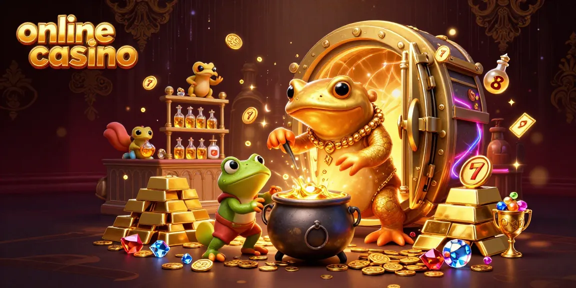 Join the action at an online casino, featuring an alchemist and magical gold elements in a rich 3D scene.