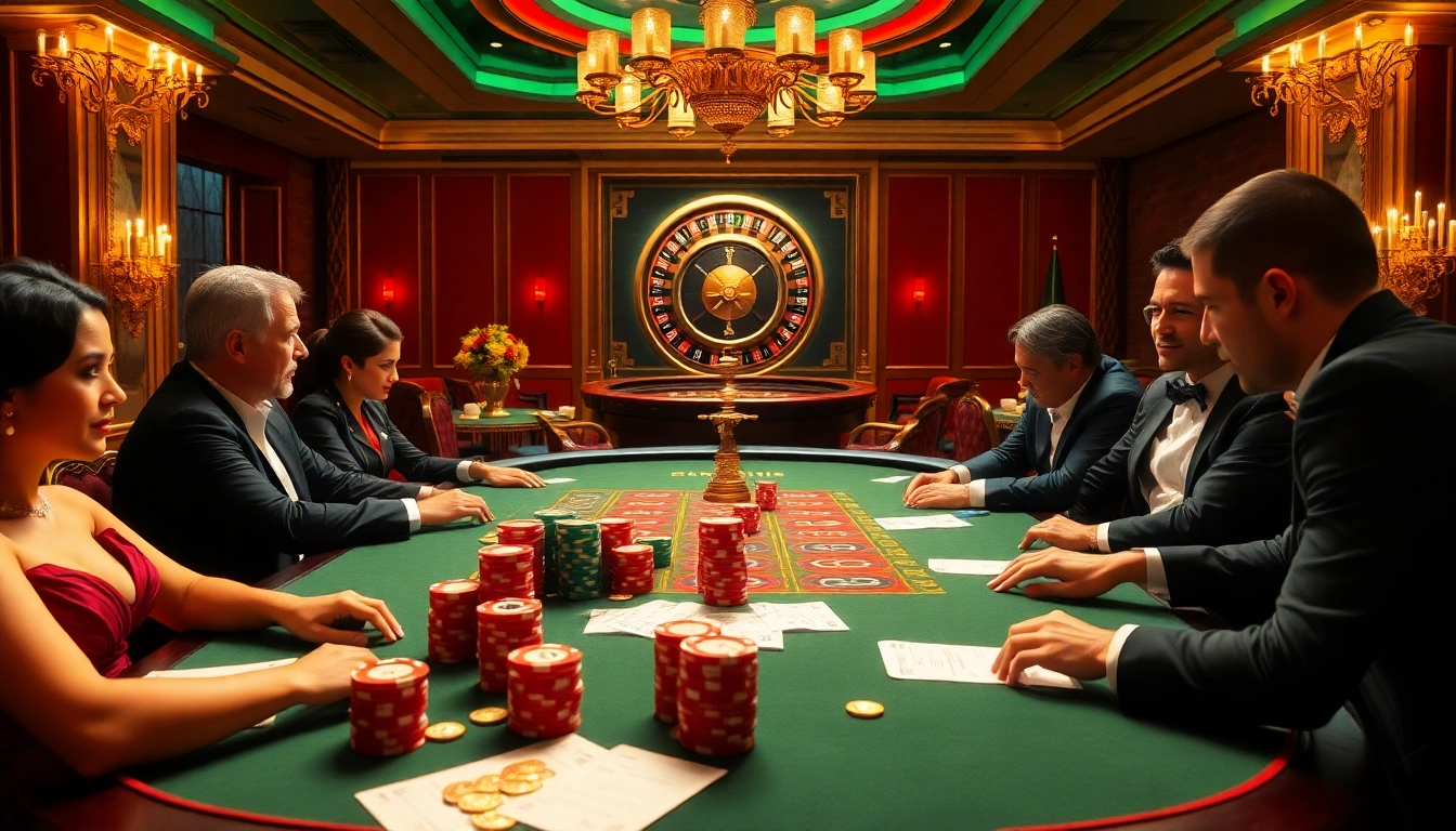 Experience thrilling gameplay at BDTK1 with a luxurious poker table and vibrant casino ambiance.