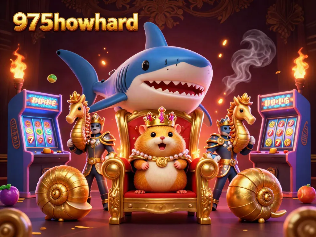 Engage with thrilling wins at 975howard featuring a fierce hamster king ruling over dynamic casino game elements.