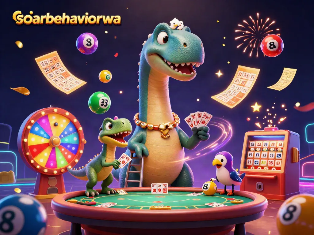 Engage with soarbehaviorwa's exciting casino world featuring a giant dinosaur and dynamic games.