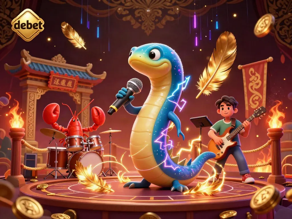 Experience the thrill of debet as a DJ electric eel and band perform in an underwater casino.