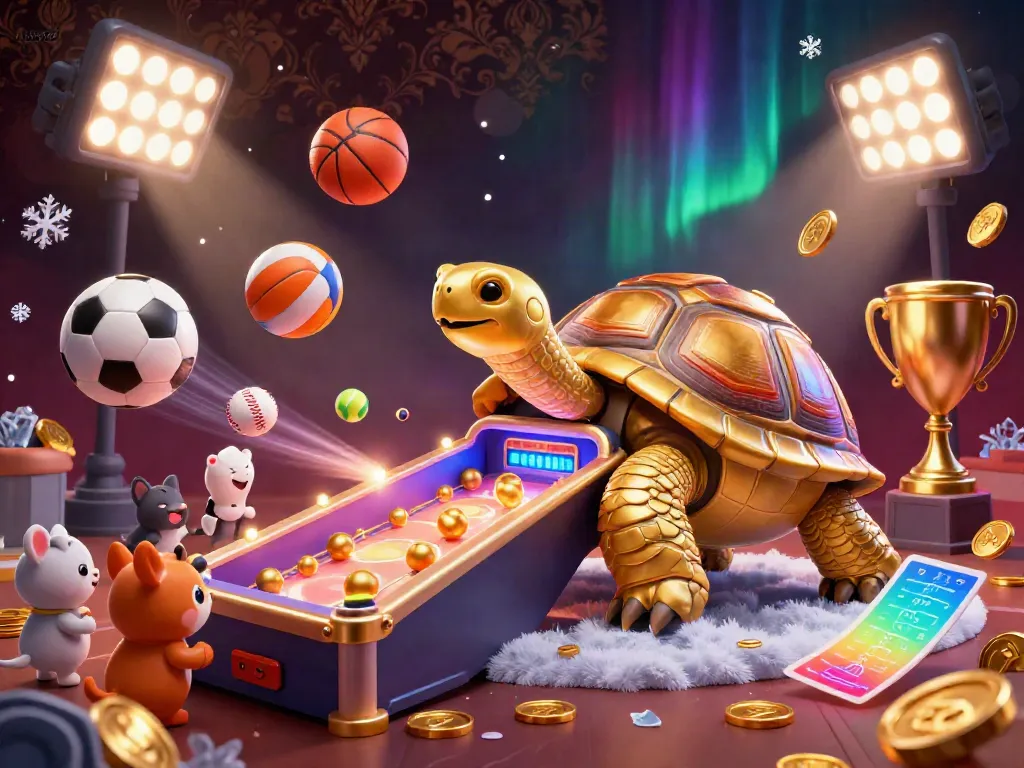 Experience excitement at lucky88 with vibrant casino action, featuring golden tortoise pinball and dynamic sports elements.