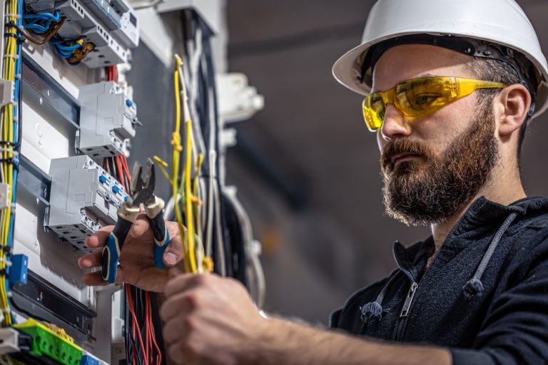 A,Male,Electrician,Works,In,A,Switchboard,With,An,Electrical