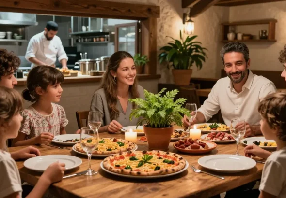 Savor authentic Italian cuisine at Pizzeria Madera with pg soft dishes, candlelight, and a welcoming family atmosphere.